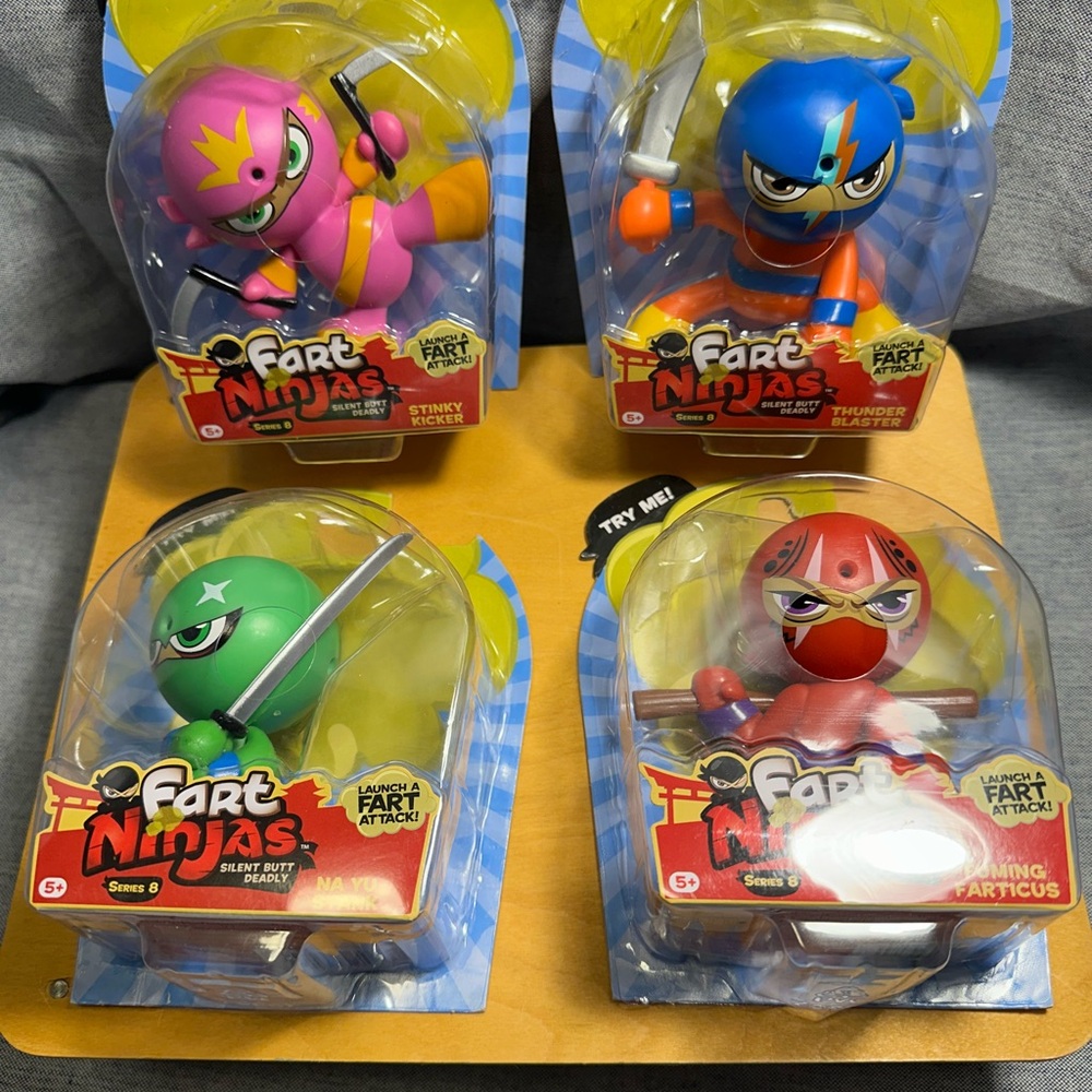 Action Figure Set - Pink, Blue, Green, Red